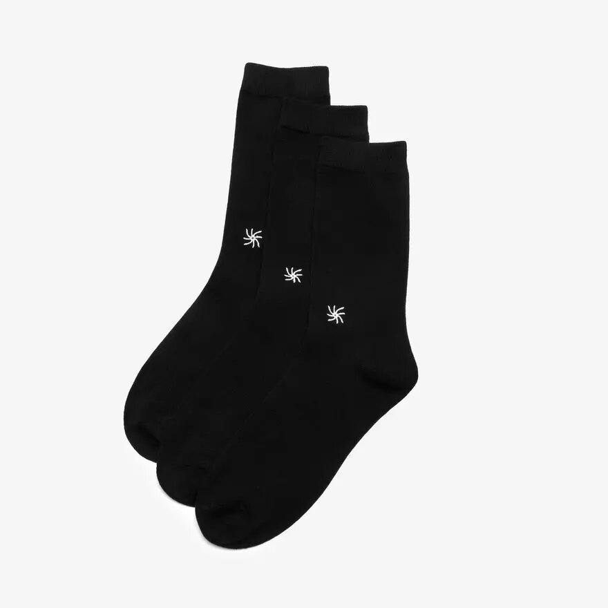 Cloud Steppers 3 Pack Crew Black Socks Cloud Steppers 3 Pack Crew Black Socks