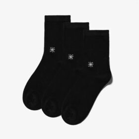Cloud Steppers 3 Pack Crew. Black Socks Cloud Steppers 3 Pack Crew. Black Socks