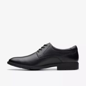 Men’s Eldredge Plain Black Leather Oxford Shoes| Clarks Men’s Eldredge Plain Black Leather Oxford Shoes| Clarks