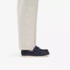 Mens Charmouth Lace Navy Nubuck Boat Shoes