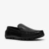 Mens Corsley Plain Black Leather Loafers