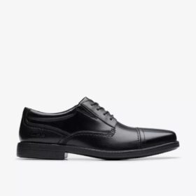 Mens Dresslite Cap Black Leather Oxford Mens Dresslite Cap Black Leather Oxford