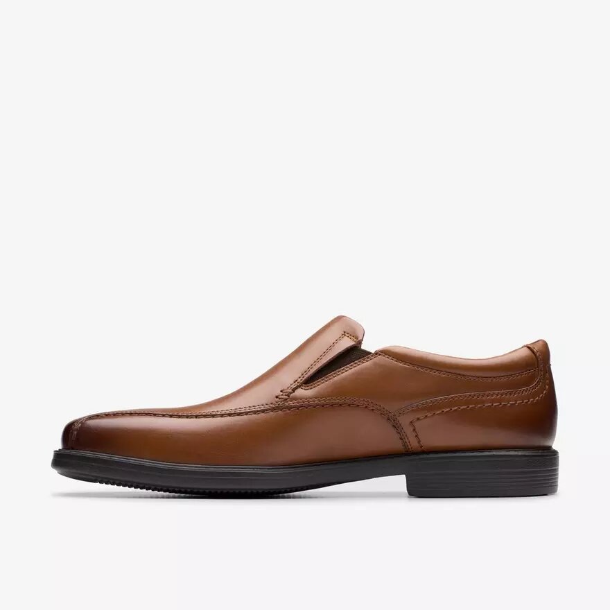 Mens Dresslite Step Dark Tan Leather Loafers Mens Dresslite Step Dark Tan Leather Loafers