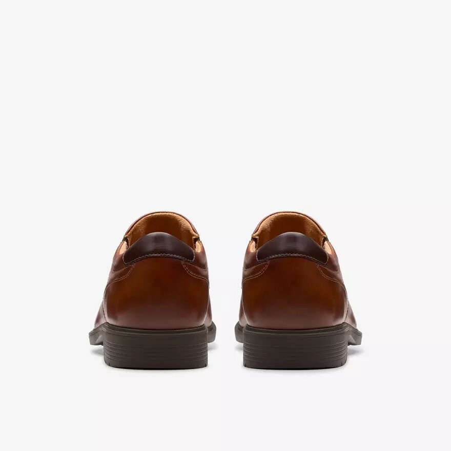 Mens Eldredge Step Dark Tan Leather Shoes Mens Eldredge Step Dark Tan Leather Shoes