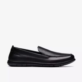 Mens Flexway Step Black Smooth Loafers Mens Flexway Step Black Smooth Loafers