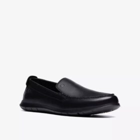 Mens Flexway Step Black Smooth Loafers Mens Flexway Step Black Smooth Loafers
