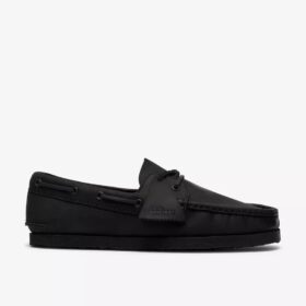 Mens Godney Boat Black Leather Boat Shoes Mens Godney Boat Black Leather Boat Shoes