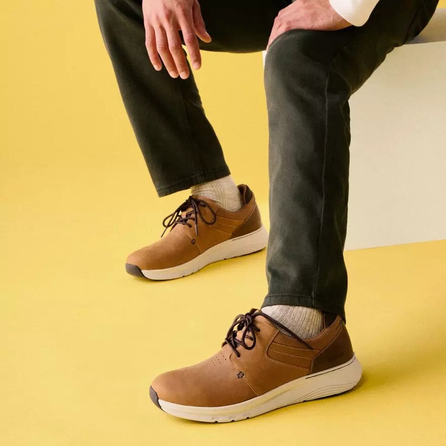 Mens Motion Trek Pt Dark Tan Leather Sneaker Mens Motion Trek Pt Dark Tan Leather Sneaker