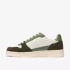 Mens Newick Lace Green Combination Sneakers