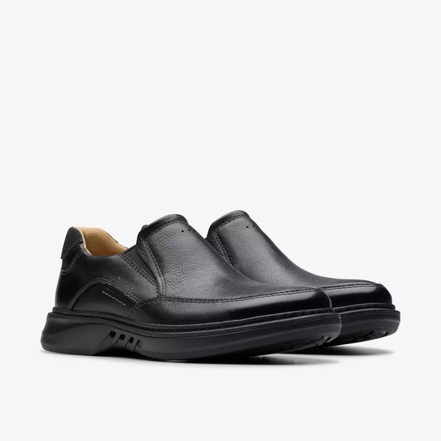 Mens Un Briley Step Black Leather Loafer| Clarks Mens Un Briley Step Black Leather Loafer| Clarks