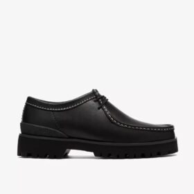 Mens Walla Yukoner Black Leather Wallabees Mens Walla Yukoner Black Leather Wallabees