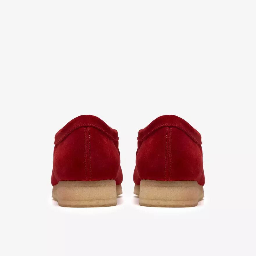 Mens Wallabee Deep Red Suede Mens Wallabee Deep Red Suede