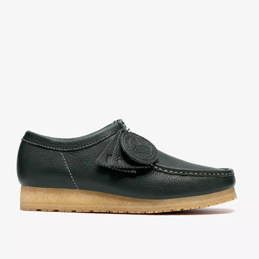 Mens Wallabee Rb Dark Green Leather Wallabees Mens Wallabee Rb Dark Green Leather Wallabees