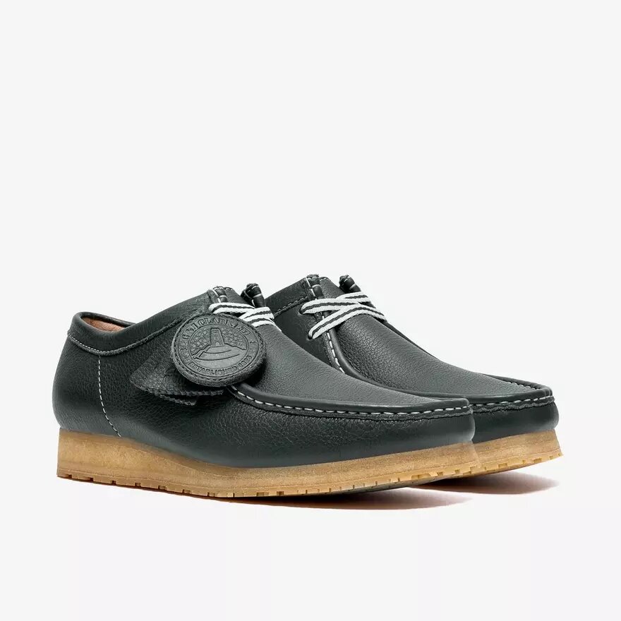 Mens Wallabee Rb Dark Green Leather Wallabees Mens Wallabee Rb Dark Green Leather Wallabees