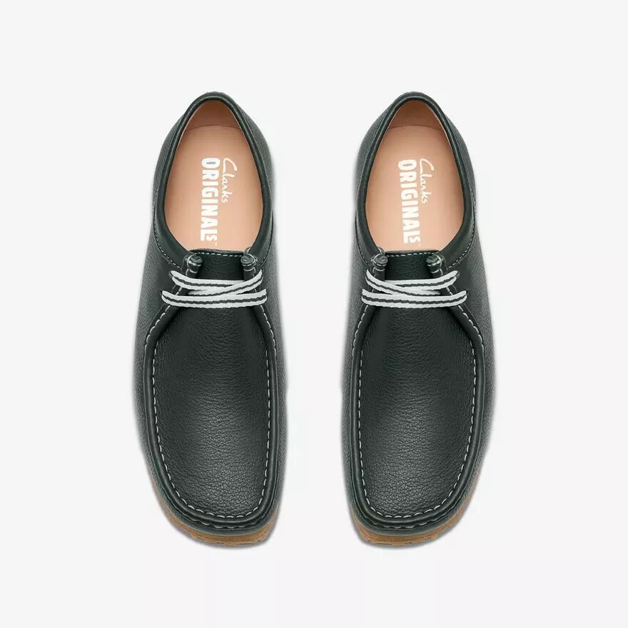 Mens Wallabee Rb Dark Green Leather Wallabees Mens Wallabee Rb Dark Green Leather Wallabees