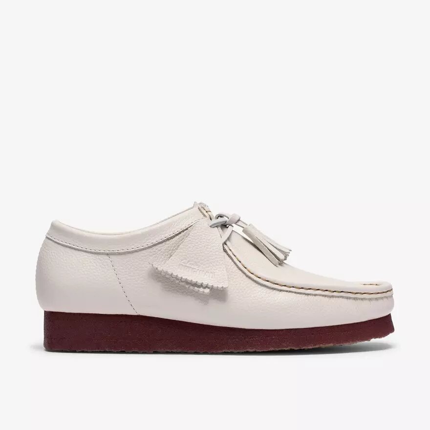 Mens Wallabee White Leather Mens Wallabee White Leather