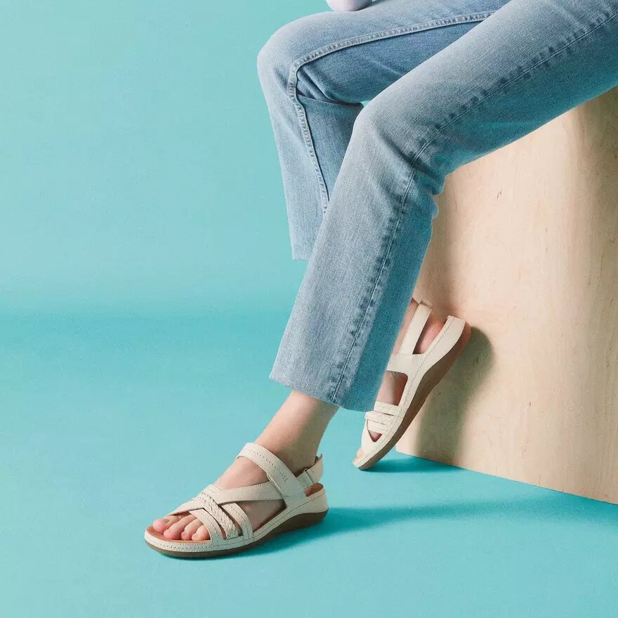 Women’s Cecily Strap Cream Leather Strappy Sandals Women’s Cecily Strap Cream Leather Strappy Sandals