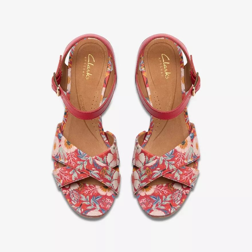 Women’s Chicly Floral Red Print Wedges Women’s Chicly Floral Red Print Wedges