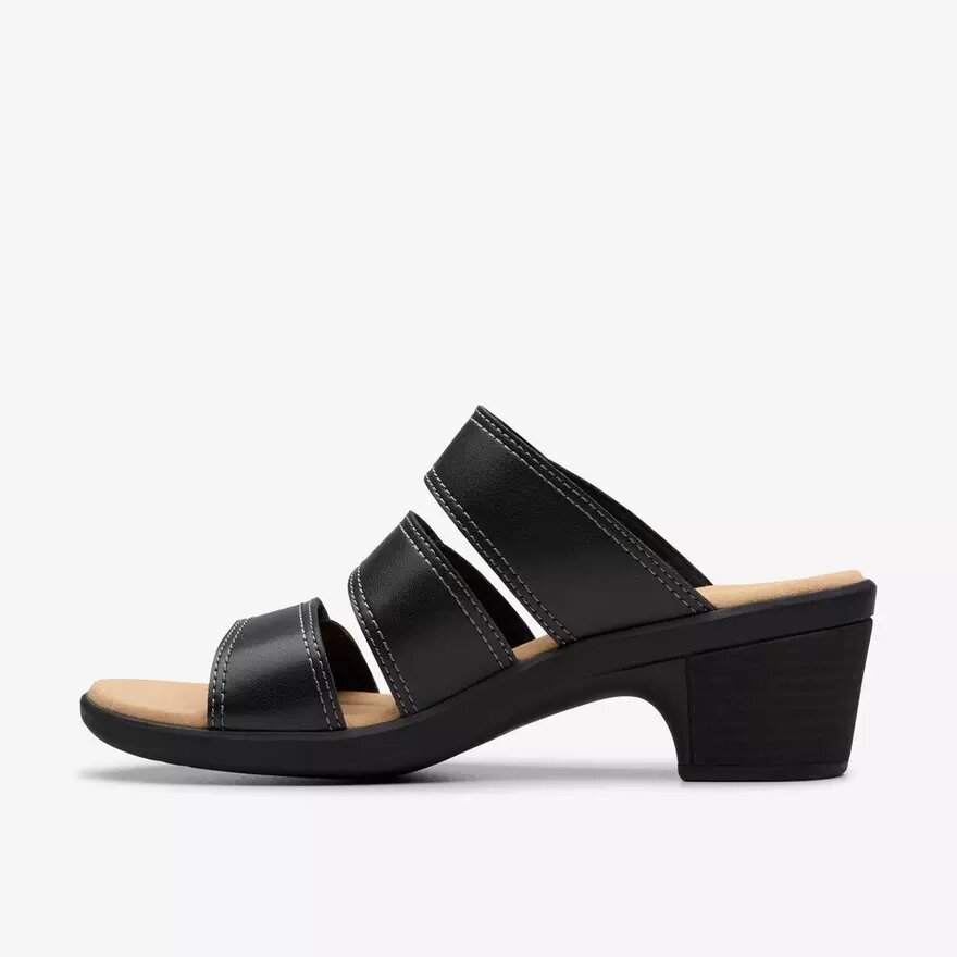 Women’s Emily 2 Adella Black Leather Heeled Sandals Women’s Emily 2 Adella Black Leather Heeled Sandals