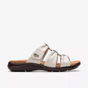 Women’s Kitly Slide Cream Leather Flat Sandals Women’s Kitly Slide Cream Leather Flat Sandals