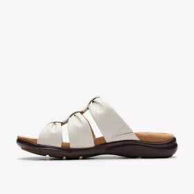 Women’s Kitly Slide Cream Leather Flat Sandals Women’s Kitly Slide Cream Leather Flat Sandals