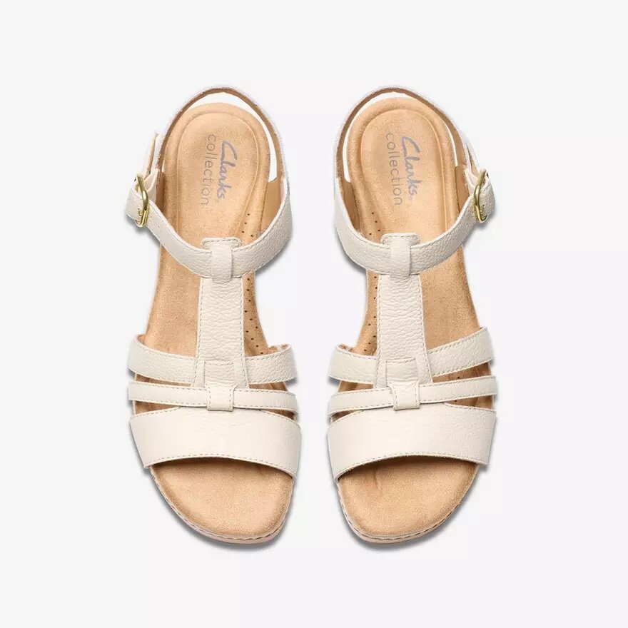Women’s Seannah Madi Cream Leather Wedges Women’s Seannah Madi Cream Leather Wedges