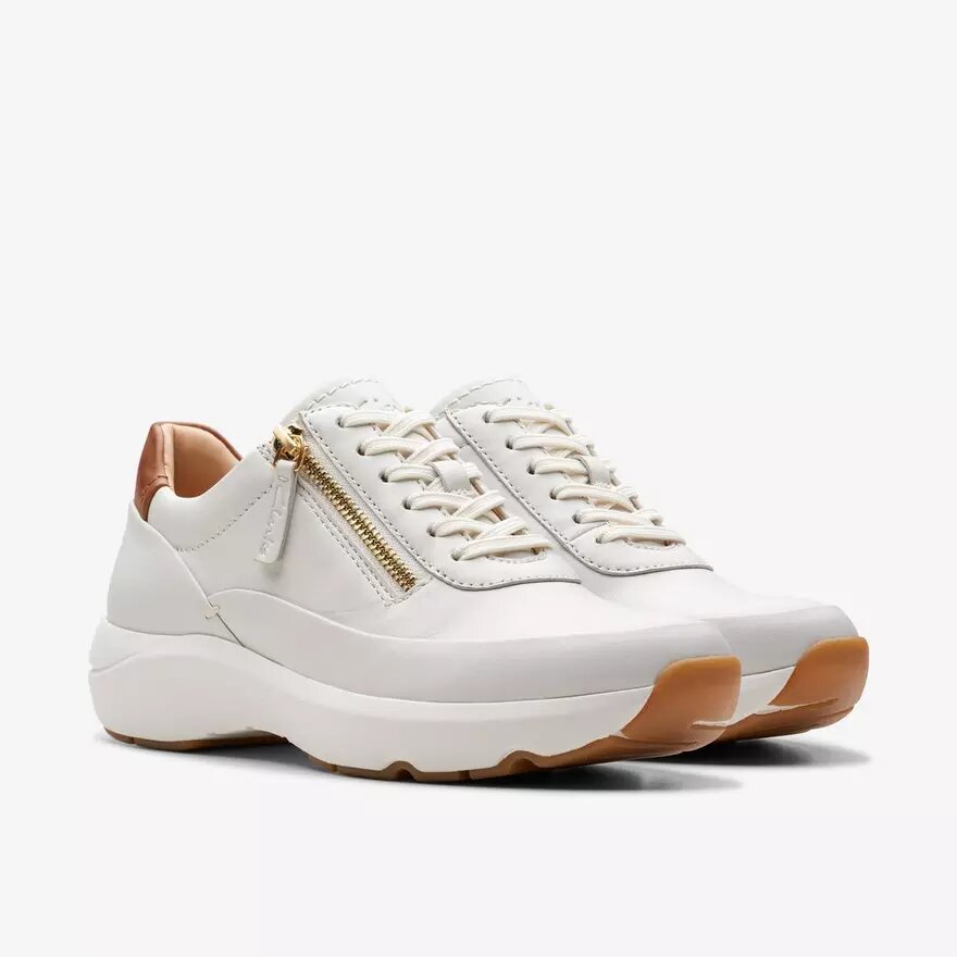 Women’s Tivoli Zip off White Leather Sneakers Women’s Tivoli Zip off White Leather Sneakers