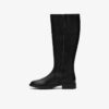 Womens Adalynn Hope Black Leather Knee High Boots