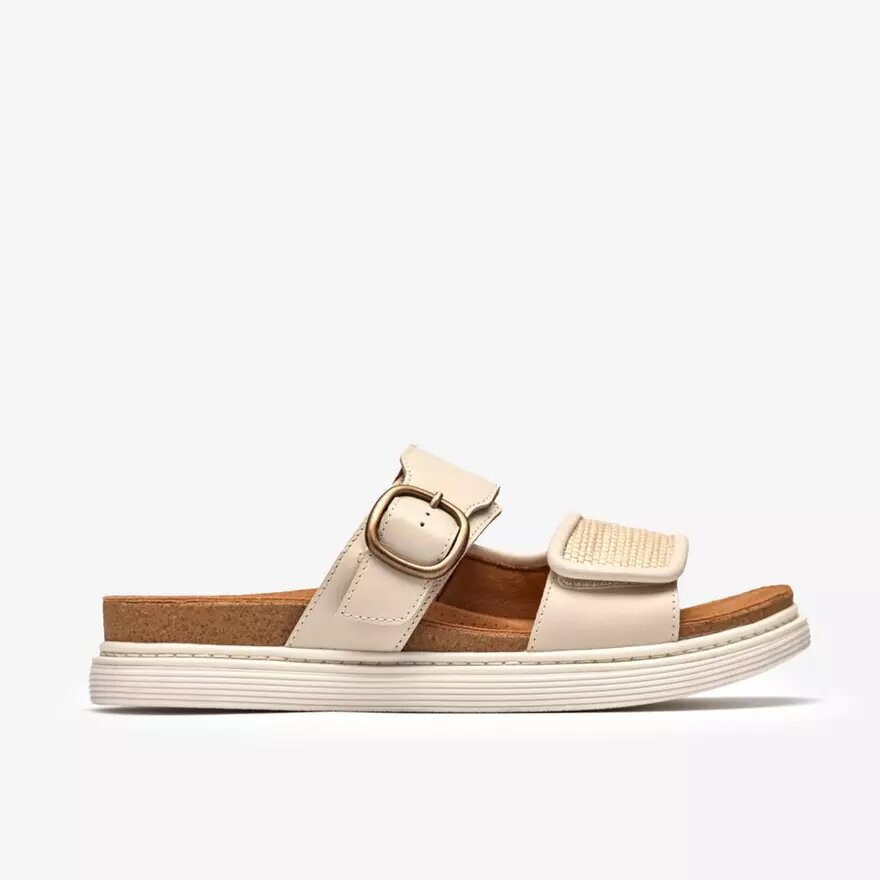 Womens Arwell Step Cream Leather Flat Sandals Womens Arwell Step Cream Leather Flat Sandals