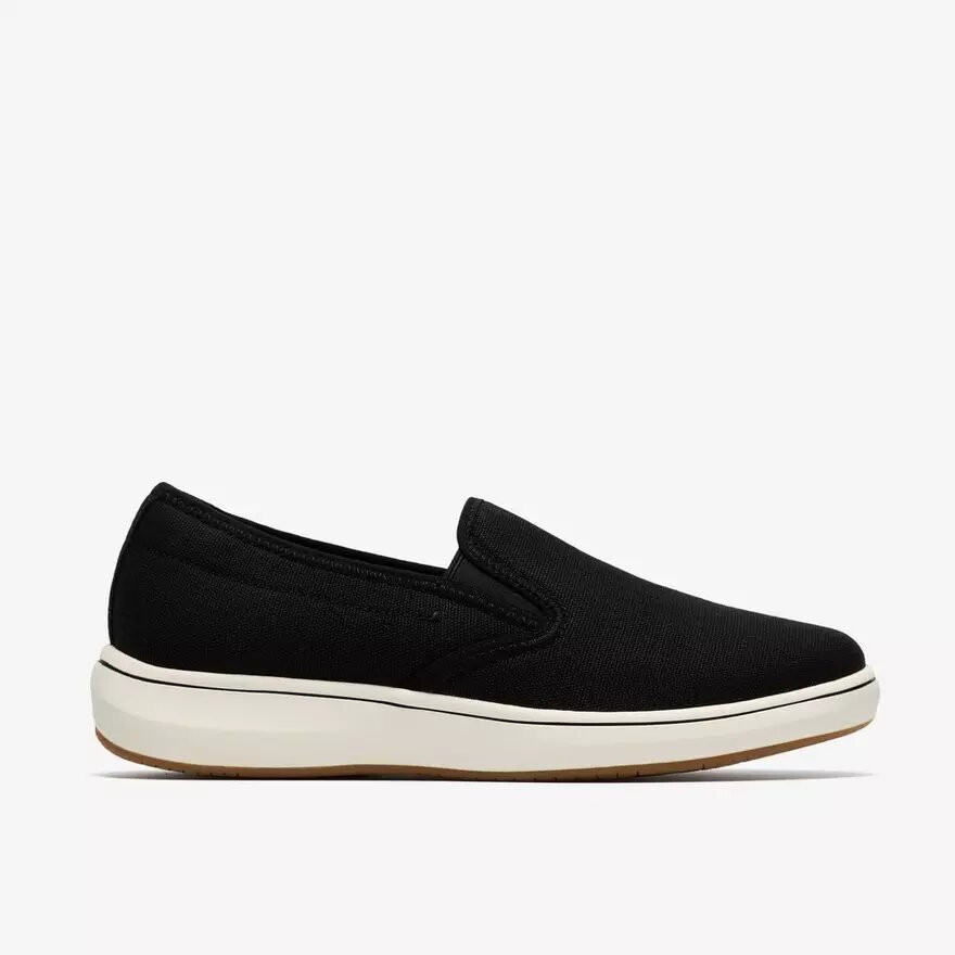 Womens Breeze Sky Zoe Black Canvas Slip-Ons Womens Breeze Sky Zoe Black Canvas Slip-Ons