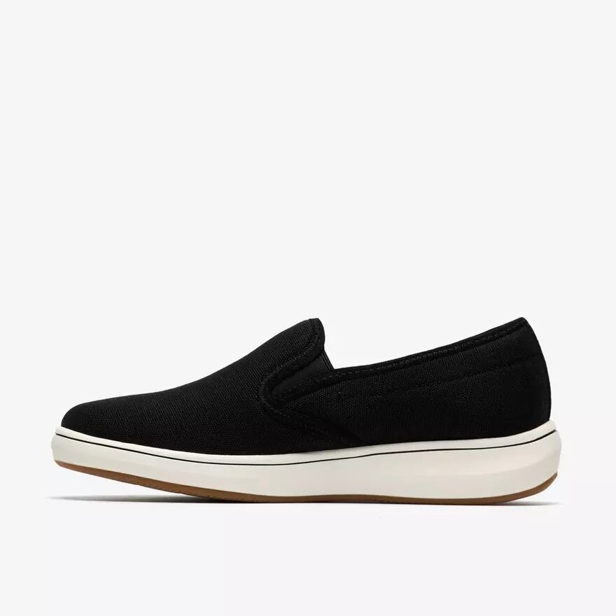Womens Breeze Sky Zoe Black Canvas Slip-Ons Womens Breeze Sky Zoe Black Canvas Slip-Ons