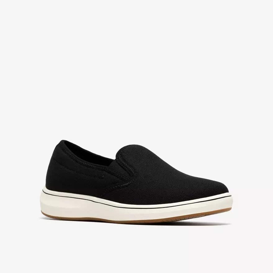 Womens Breeze Sky Zoe Black Canvas Slip-Ons Womens Breeze Sky Zoe Black Canvas Slip-Ons
