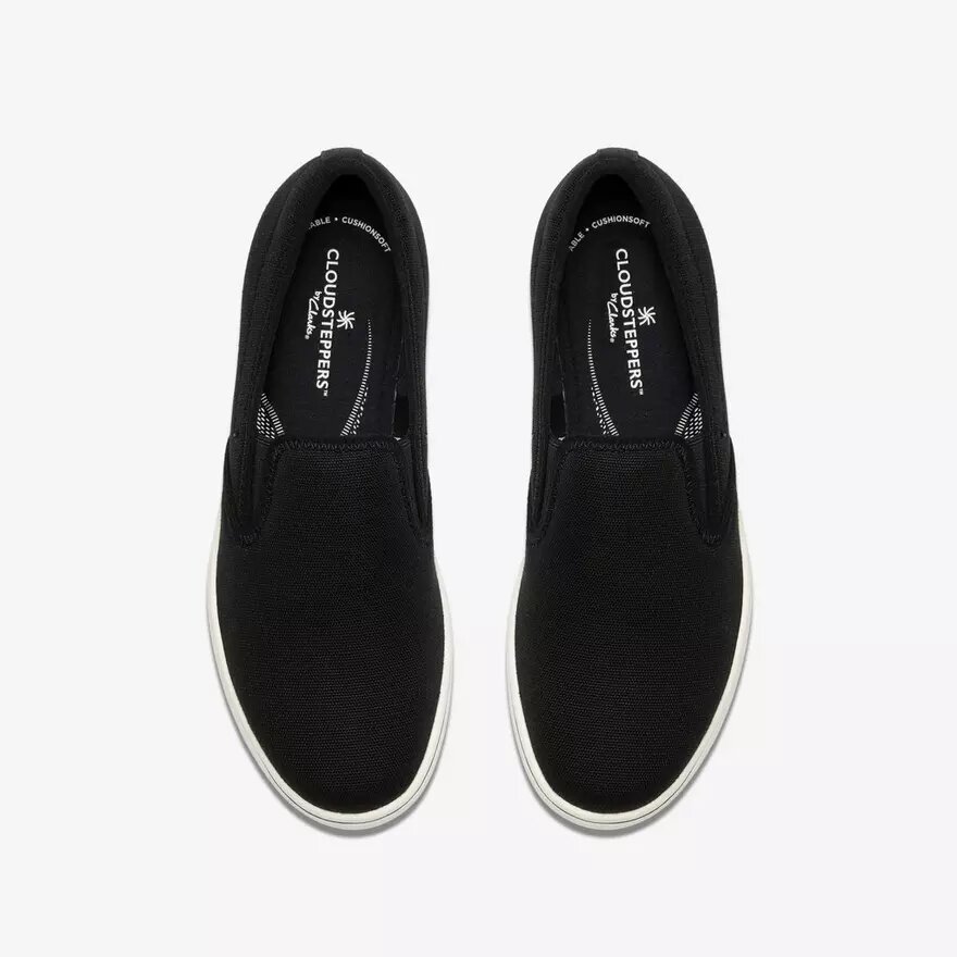 Womens Breeze Sky Zoe Black Canvas Slip-Ons Womens Breeze Sky Zoe Black Canvas Slip-Ons