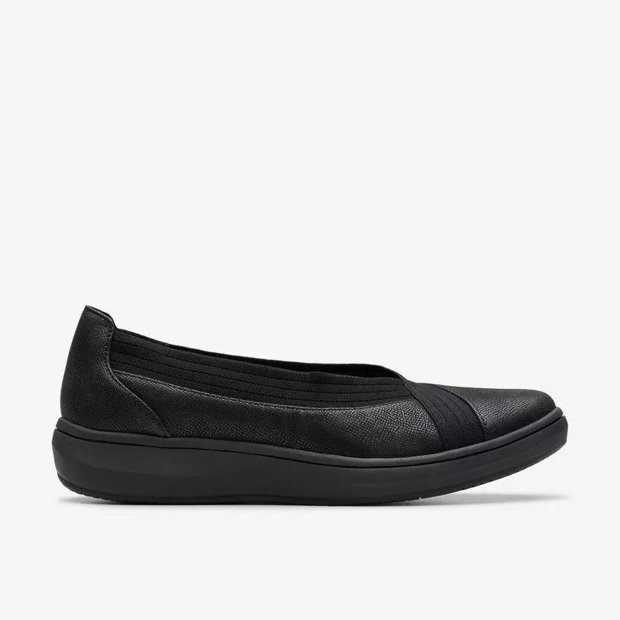 Womens Breezesky Air Black Textile Slip-Ons Womens Breezesky Air Black Textile Slip-Ons