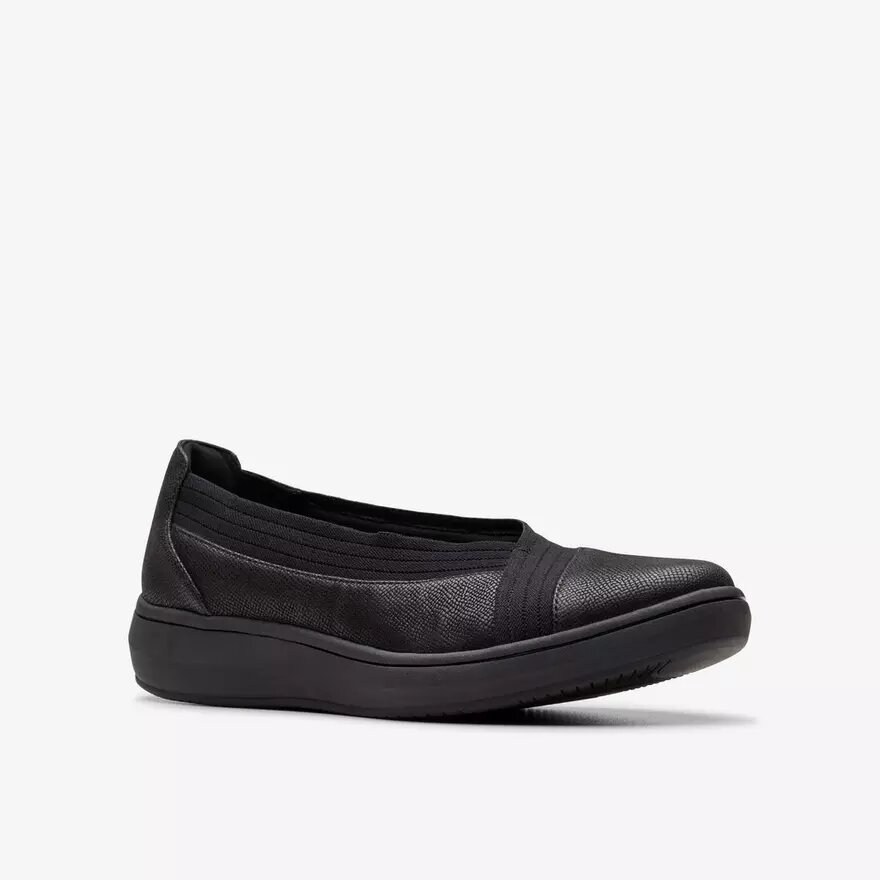 Womens Breezesky Air Black Textile Slip-Ons Womens Breezesky Air Black Textile Slip-Ons