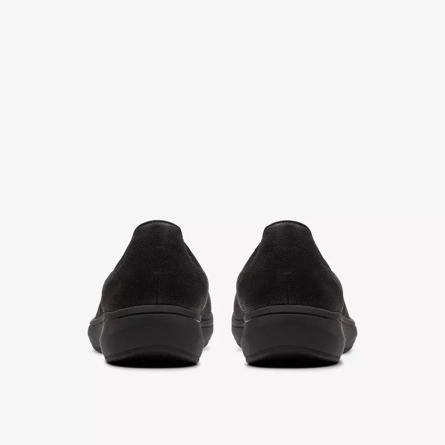 Womens Breezesky Air Black Textile Slip-Ons Womens Breezesky Air Black Textile Slip-Ons