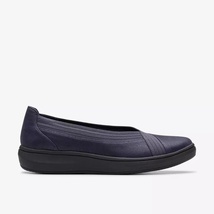 Womens Breezesky Air Navy Textile Slip-Ons Womens Breezesky Air Navy Textile Slip-Ons