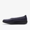Womens Breezesky Air Navy Textile Slip-Ons Womens Breezesky Air Navy Textile Slip-Ons