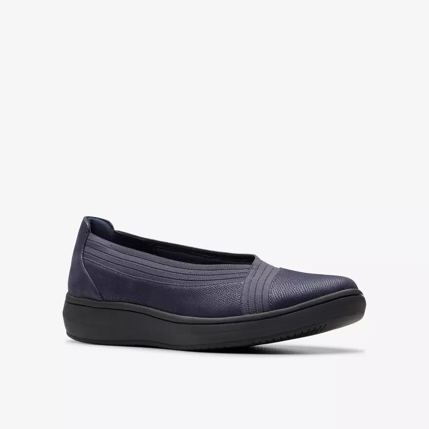 Womens Breezesky Air Navy Textile Slip-Ons Womens Breezesky Air Navy Textile Slip-Ons