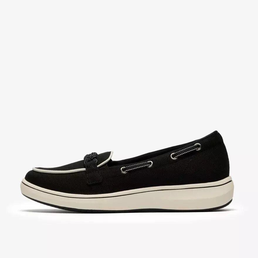 Womens Breezesky Bay Black Canvas Loafers Womens Breezesky Bay Black Canvas Loafers