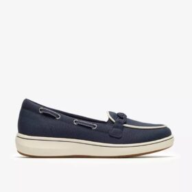 Womens Breezesky Bay Navy Canvas Loafers Womens Breezesky Bay Navy Canvas Loafers
