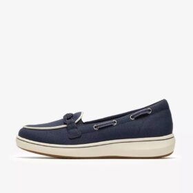 Womens Breezesky Bay Navy Canvas Loafers Womens Breezesky Bay Navy Canvas Loafers
