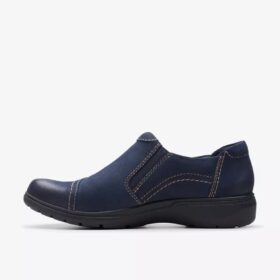 Womens Carleigh Ray Navy Nubuck Slip Ons