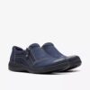 Womens Carleigh Ray Navy Nubuck Slip Ons