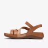 Womens Cecily Mix Beige Combination Flat Sandal