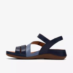 Womens Cecily Mix Blue Combination Flat Sandals