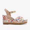 Womens Chicly Floral White Wedges