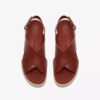 Womens Diaz Cross Burnt Orange Leather Wedges Womens Diaz Cross Burnt Orange Leather Wedges