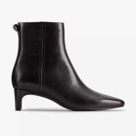 Womens Edina up Black Leather Ankle Boots Womens Edina up Black Leather Ankle Boots