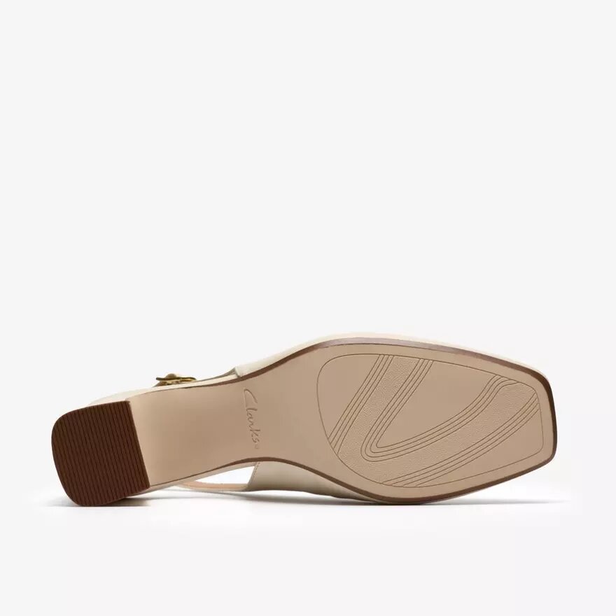Womens Fernie Sling Cream Leather Court Shoes Womens Fernie Sling Cream Leather Court Shoes